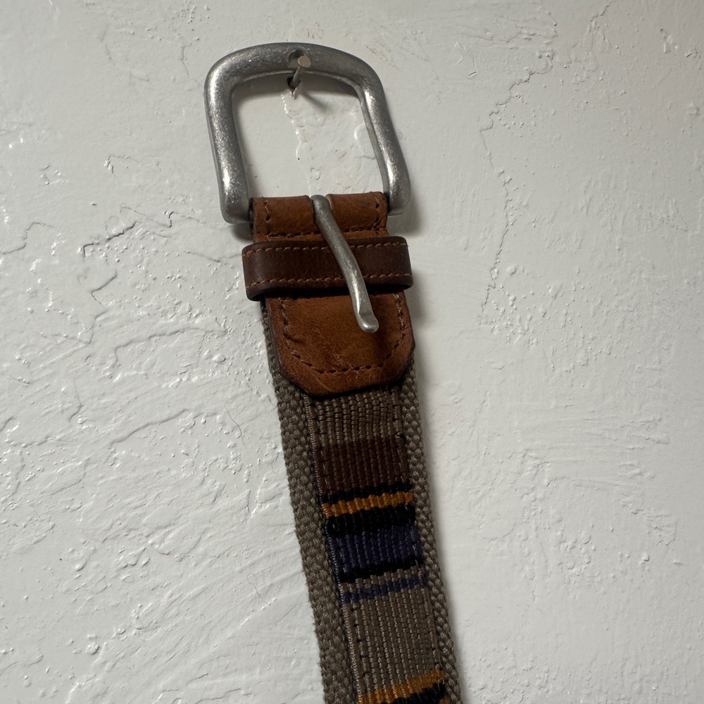 Brown and Tan Men's Belt